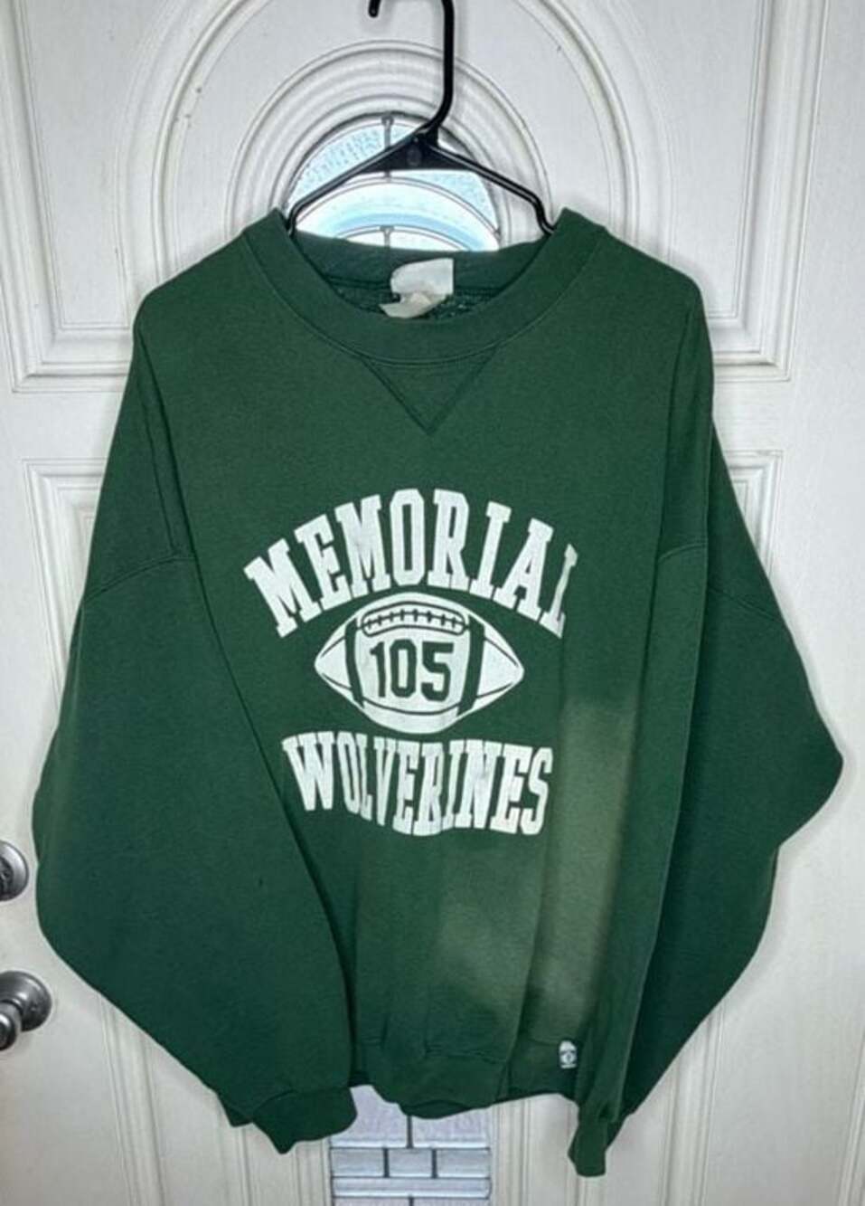 Vintage 90s Discus Athletic Memorial Wolverines Football Crewneck Sweatshirt